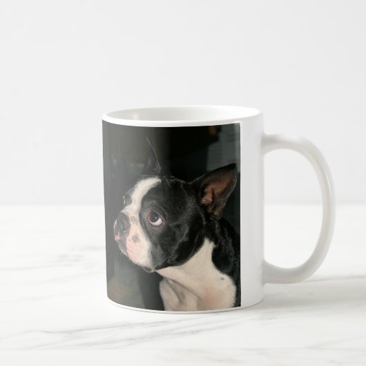 Tasse de café de framboise de Boston Terrier Cutie (Droite)