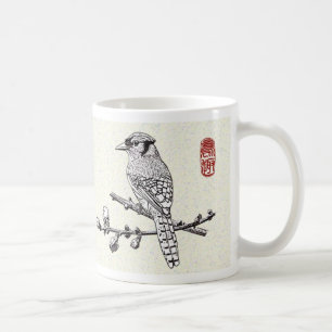 Tasse de café de geai bleu