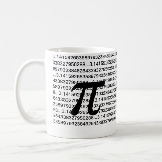 Tasse de café de geek de maths de pi 3,14 (Gauche)