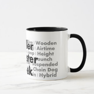 Tasse de café de geek de montagnes russes