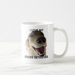 Tasse de café de golden retriever