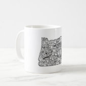 Tasse de café de griffonnage de l'Orégon (Devant gauche)