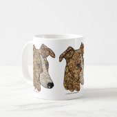 Tasse de café de griffonnage de whippet (Devant gauche)