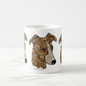 Tasse de café de griffonnage de whippet (Centre)