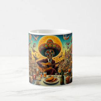 Tasse de café de guitariste squelette de Fiesta su