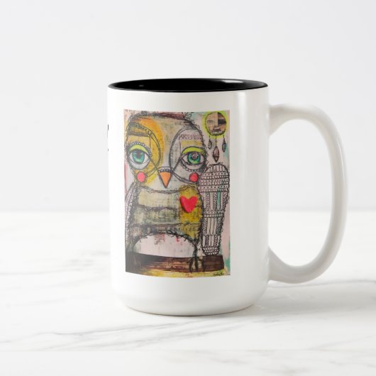 Tasse de café de hibou !  Soyez sage et suivez vos (Droit)