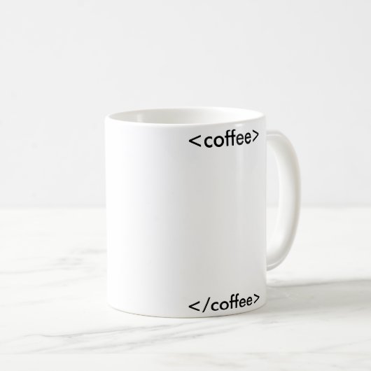 Tasse de café de HTML (Devant droit)