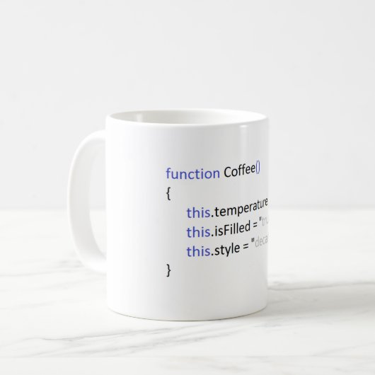 Tasse de café de Javascript (Devant gauche)