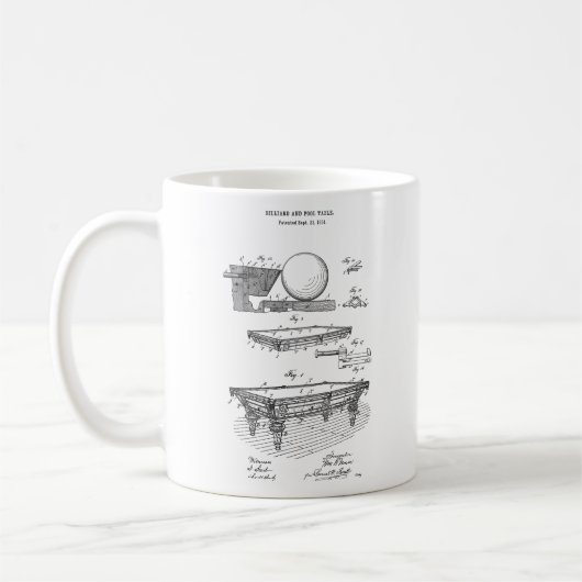 Tasse de café de jeu de piscine de modèle de (Gauche)