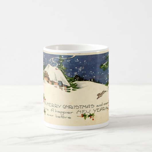 Tasse de café de Joyeux Noël de bibliothèque de (Centre)