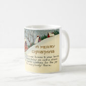 Tasse de café de Joyeux Noël de bibliothèque de (Devant droit)