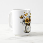 Tasse de café de la chaleur d'un beau foyer (Devant gauche)
