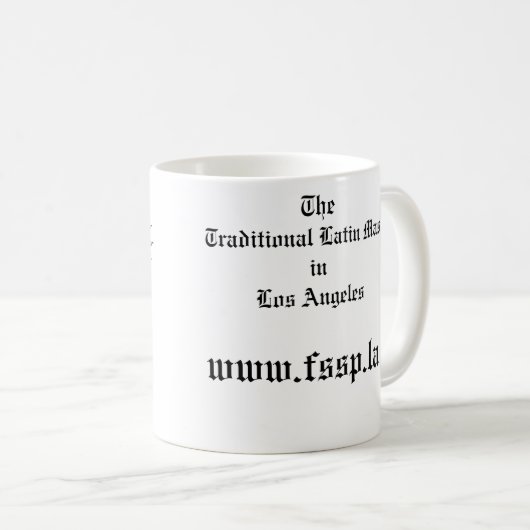 TASSE DE CAFÉ DE LA DE FSSP (Devant droit)