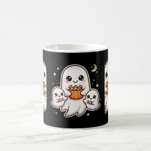 Tasse de café de la famille de fantômes mignons d'