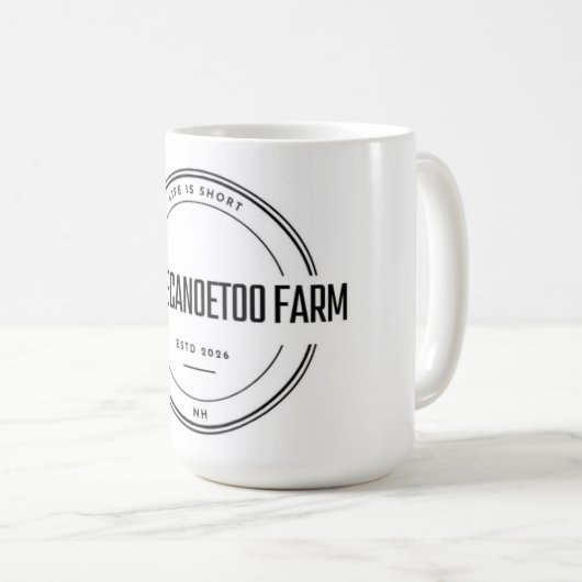Tasse de café de la ferme Andthecanoetoo (Devant droit)