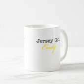 TASSE DE CAFÉ DE LA FILLE ENDY DU JERSEY - BLANC (Devant droit)