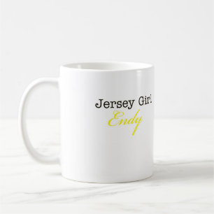 TASSE DE CAFÉ DE LA FILLE ENDY DU JERSEY - BLANC