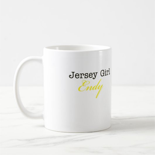 TASSE DE CAFÉ DE LA FILLE ENDY DU JERSEY - BLANC (Gauche)