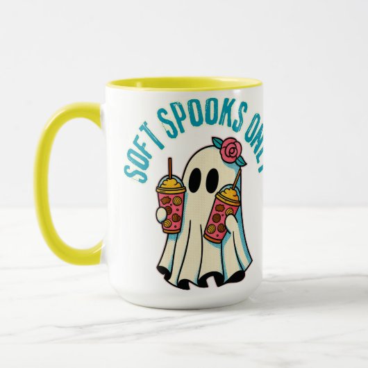 Tasse de café de la saison effrayante avec un desi (Gauche)