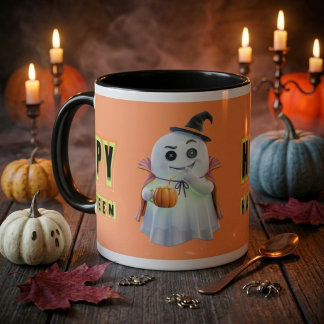 Tasse de café de la saison effrayante Halloween Gh