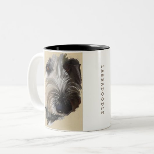 Tasse de café de Labradoodle - art original (Devant gauche)