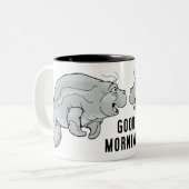 Tasse de café de lamantin d'ami bonjour (Devant gauche)
