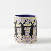 Tasse de café de lapins de danse (Centre)