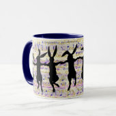 Tasse de café de lapins de danse (Devant gauche)