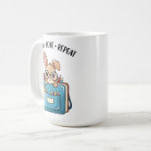Tasse de café de l'école Répéter l'amour d'enseign (Devant gauche)