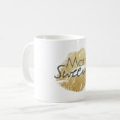 Tasse de café de lèvres d'or de Martha Sweeney (Devant gauche)