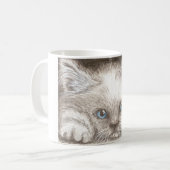 Tasse de café de l'Himalaya persane de chaton/chat (Devant gauche)
