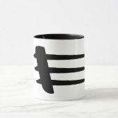 Tasse de café de liston de côté de courant (Centre)