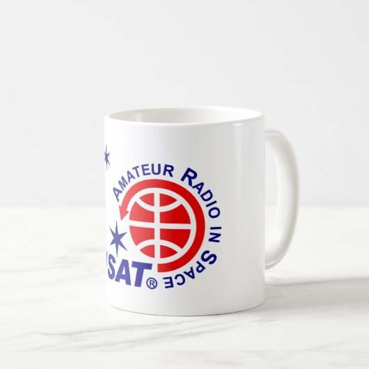 Tasse de café de logo d'AMSAT (Devant droit)