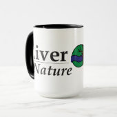 Tasse de café de logo de courbure de rivière (Devant gauche)