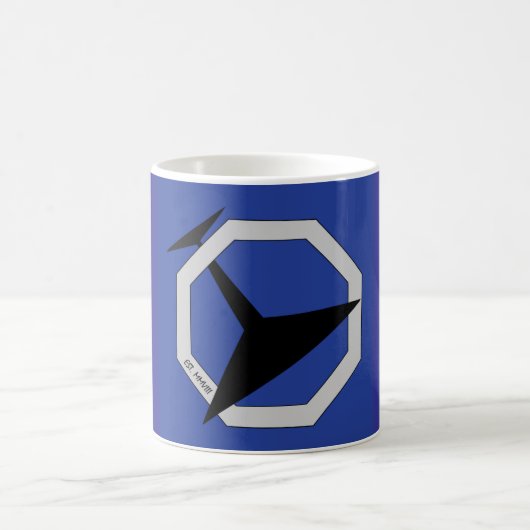 Tasse de café de logo de drapeau d'abandon (Centre)