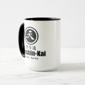 Tasse de café de logo de karaté de Tenshin-Kai (Devant gauche)