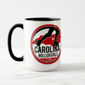 Tasse de café de logo de la Caroline Rollergirls (Gauche)
