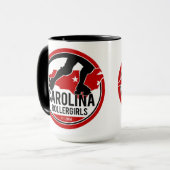 Tasse de café de logo de la Caroline Rollergirls (Devant gauche)