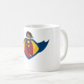 Tasse de café de logo de super héros (Devant droit)