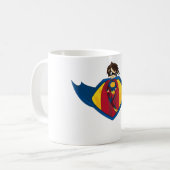 Tasse de café de logo de super héros (Devant gauche)