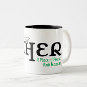 Tasse de café de logo d'éther (Devant droit)