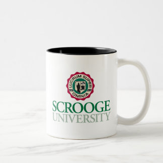 Tasse de café de logo d'université de grippe-sou