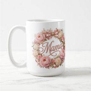 Tasse de café de luxe florale rose pour la fête de