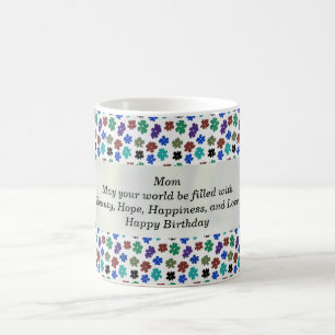 Tasse de café de maman de joyeux anniversaire