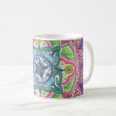 Tasse de café de mandala d'arc-en-ciel (Devant droit)
