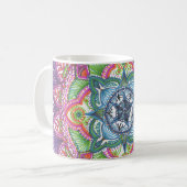 Tasse de café de mandala d'arc-en-ciel (Devant gauche)