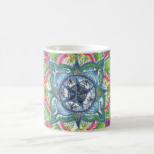 Tasse de café de mandala d'arc-en-ciel (Centre)