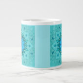 Tasse de café de mandala de nature de turquoise (Devant)