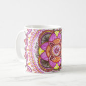 Tasse de café de mandala de soleil (Devant gauche)