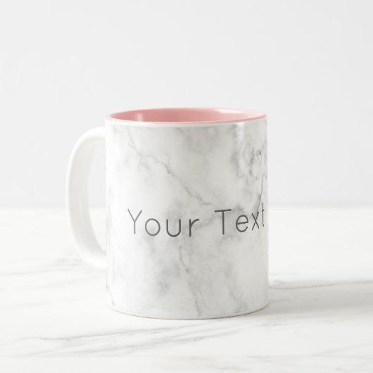 Tasse de café de marbre faite sur commande - rose (Devant gauche)